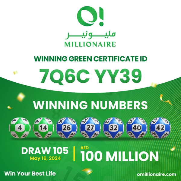 O! Millionaire draw 105 results