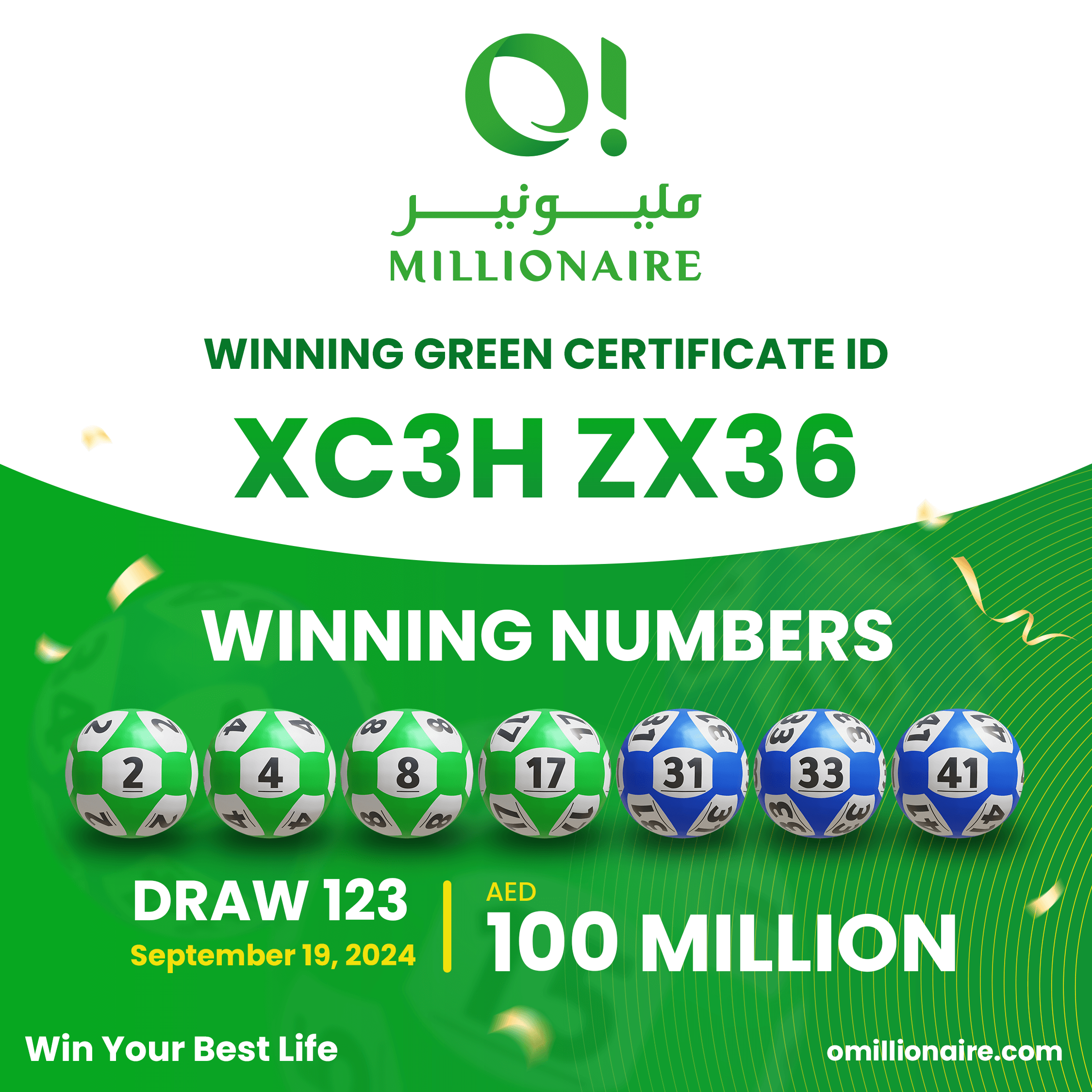 WINNING NUMBERS Draw 123 (1)