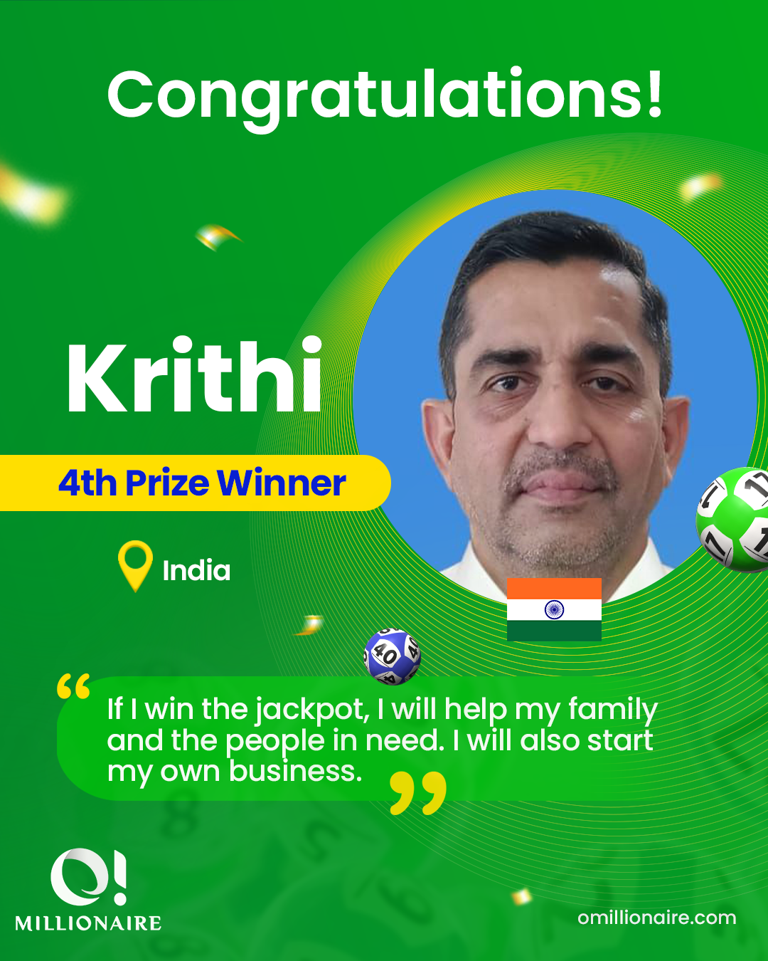 Krithi indian winner