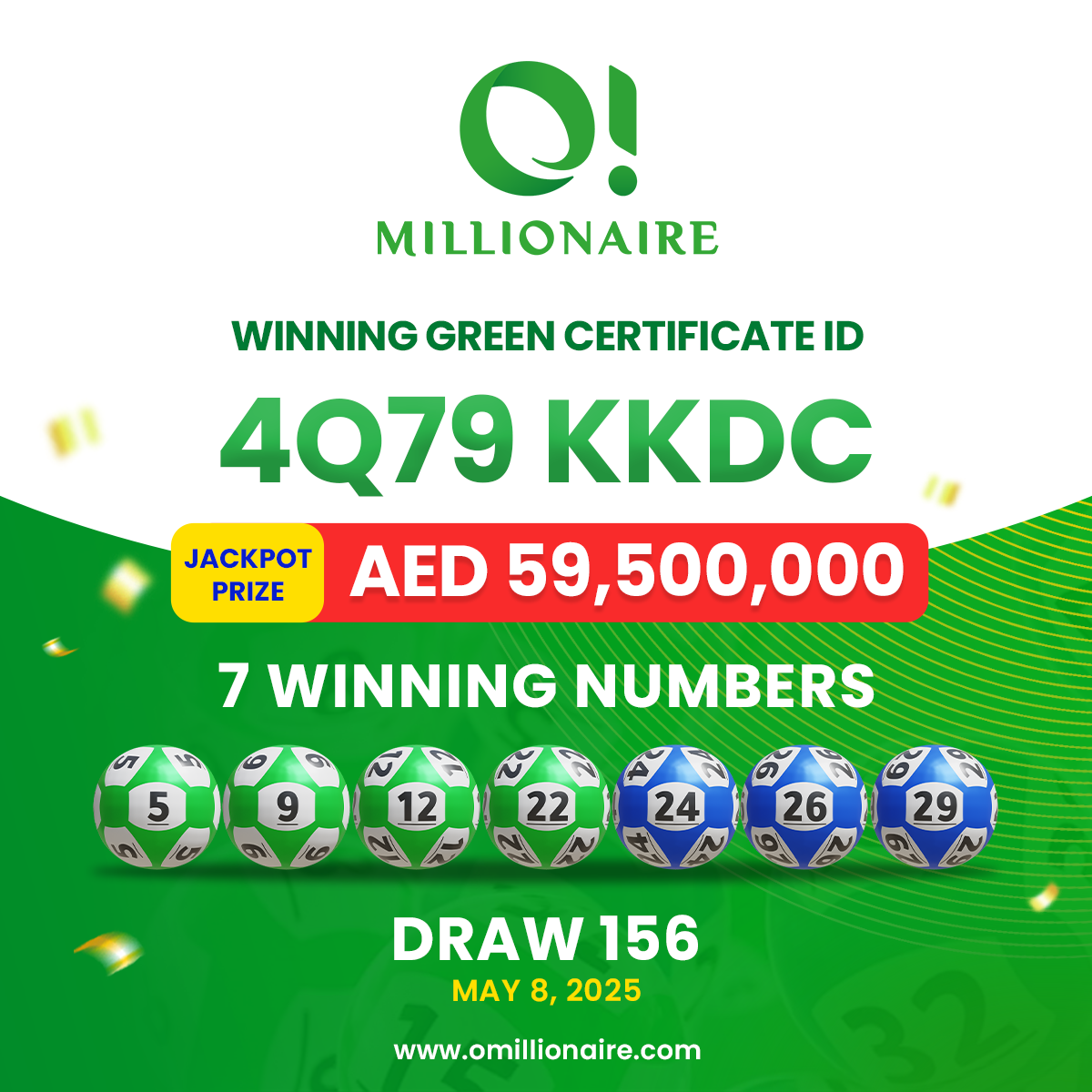 DRAW 156 -Winning-numbers