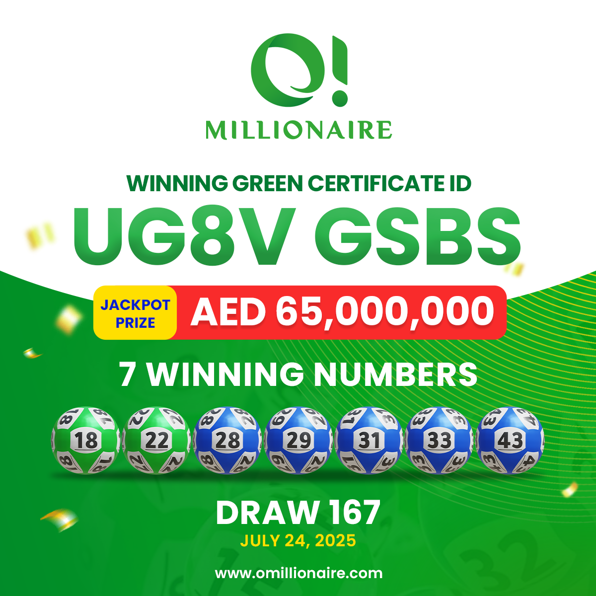 DRAW 167-Winning Nos_1080x1080