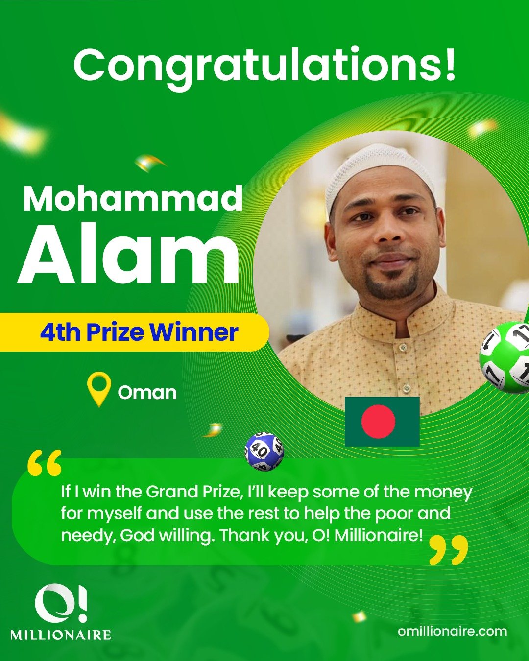 muhammad alam omillionaire winner