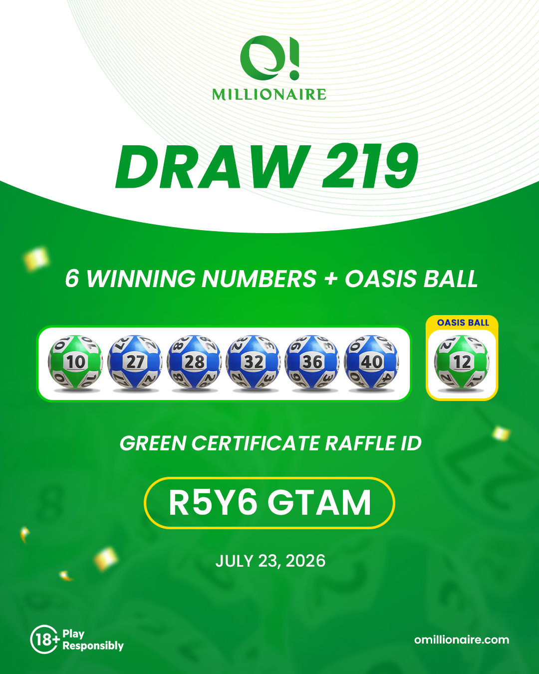 draw 219 results